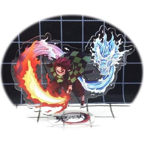 Anime Demon Slayer 15cm Acrylic Figure Tanjirou Sun Water Breathing Stand Model Toys Kawaii Accessories For Boys Girls Gifts
