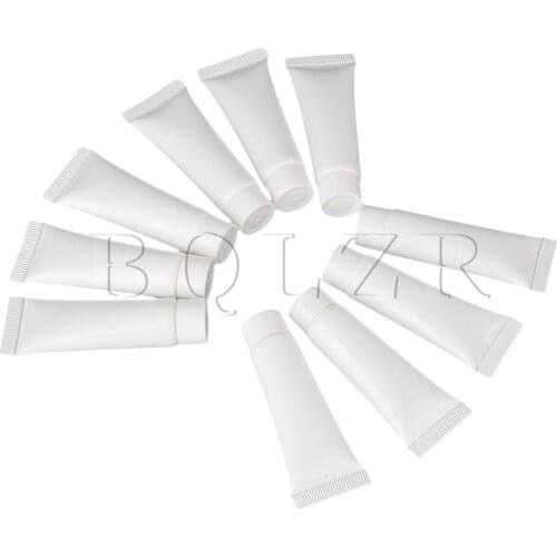 BQLZR 10pcs White 10ml Plastic Cosmetic Empty Container Tube Makeup Accessories
