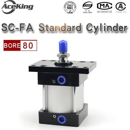 Cylinder with FA base SC-FA standard cylinder SC80X25/50/75/100/125/150/175/200/250/300/400/500/800/1000-FA SC80X25-FA