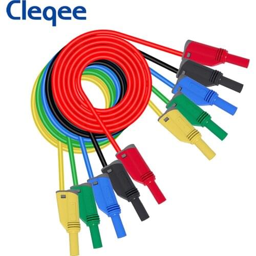 P1050-1 High Quality 4mm Banana Plug Safety Stacked Test Lead Soft Silicone Wire