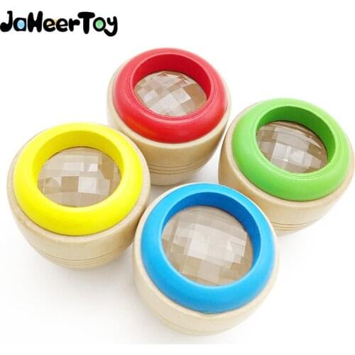 JaheerToy Baby Toys for Children Kaleidoscope Wooden Toy Montessori Educational Kids Funny Gifts Bee Eye Effect