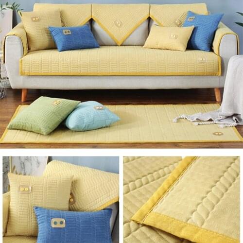 Sofa cushion fabric non-slip four seasons universal cushion backrest towel living room Nordic sofa cover full package full cover