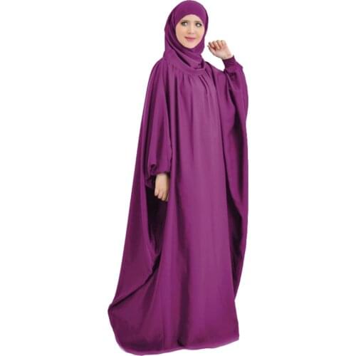 Ramadan Eid Muslim Women Long Khimar Full Cover Hooded Abaya Maxi Dress Islamic Ropa Prayer Garment Robe Kaftan Jilbab Djellaba