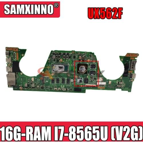 For Asus Q536FD Q536FN Q536FDX UX562F mainboard W/ 16G-RAM I7-8565U (V2G) UX562FD REV2.0 Laptop mainboard