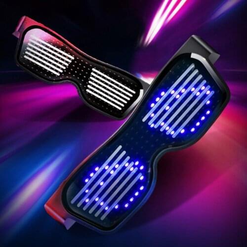 Electronic Bluetooth Luminous Glasses with LED Light Birthday Party Club Props