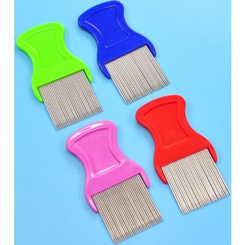 Pet Dogs Cats Lice Flea Removal Comb Steel Pet Hair Comb Cat Puppy Fine-toothed Combs Pet Cleaning Supplies Dog Grooming Brush