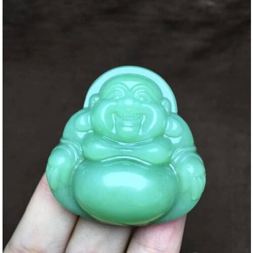 H22#Hetian Yubiyu duck egg blue smile mouth often open pendant, jade quality and moist