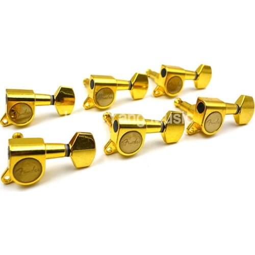 Gold/Silver Lettering Carved Electric Guitar Tuning Pegs Tuners Machine Head 6 in Line 6R Free Shipping Wholesales