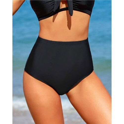 Swimwear Women High Waisted Bikini Swim Pants Shorts Bottom Fashion Solid Swimsuit Bathing Suit Beach Panty Briefs Купальник