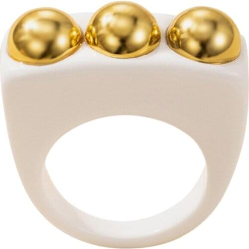 L5YD Candy Color Ins Wind Square Resin Ring Cute Cartoon Stacking Ring for Women