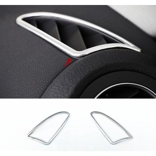 ABS Matte For Tiguan 2009 2010 2011 2012 2013 2014 2015 Car inner air outlet Decoration cover trim auto accessories styling 2pcs
