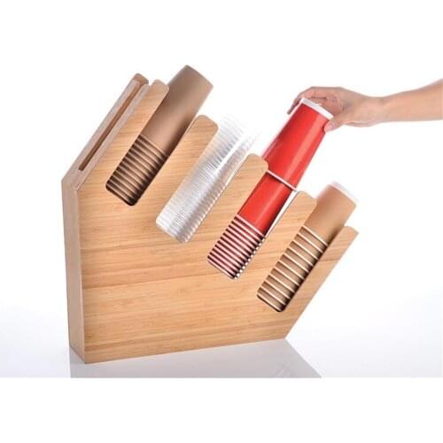 Wire metal paper cup holder bar cashier storage rack shelf