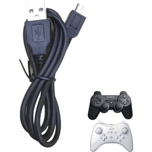 Mini usb charger Power Cable Charging Cord Wire For Sony Playstation Dualshock 3 PS3 Controller Nintend WIIU Wii U Pro Gamepad