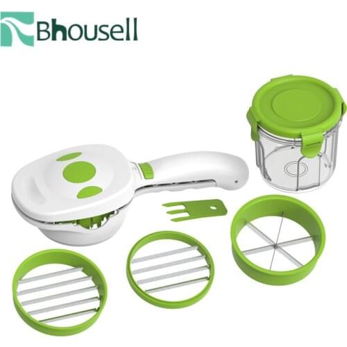 2020 5-in-1 Nicer Quick Dicer Fruit Vegetable Cutter Set Stainless Steel Chopper Slices Slicer Kitchen Gadgets and Accessories