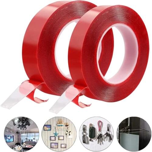Nano Double Sided Tapes Fix Carpet Adhesive Tape Washable Poster Photo Car Decor Tape Waterproof Gel for Home Office