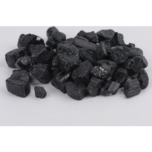 Natural Black Tourmaline Gravel Crystal Gem Rough Rock Mineral Specimen Stone Healing Reiki Home Decoration DIY Gift