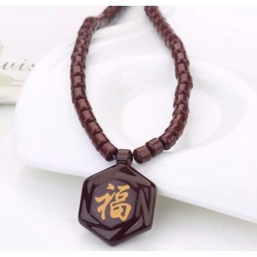 South Korea Tourmaline Necklace Maifan Stone Female Health Energy Anti Radiation Necklace