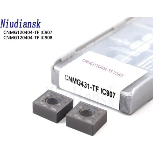 10Pcs CNMG120404 TF IC907 CNMG120404 TF IC908 Carbide Inserts External Turning Tools CNMG120404 CNC Lathe Metal Turning Tools