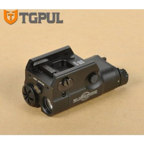 TGPUL XC2 Ultra Compact Pistol Flashlight Constant / Momentary / Red Dot Laser Light LED White Light 200 Lumens Airsoft