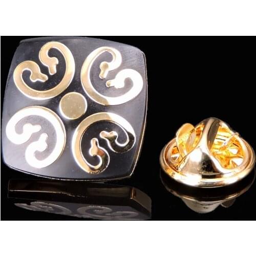 High-quality Brooch Lapel Pin For Successfu Men Pins Golden Flowers Neckpin Collar Badge Jewelry Broche Clothing accessories