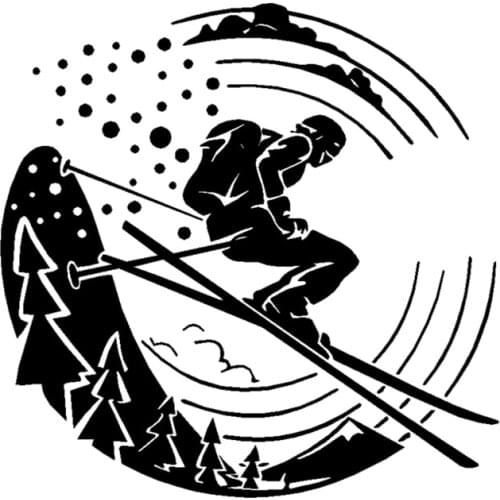 Car Stickers Skiing Sports Funny Creative Decoration Decals For Trunk Windshield Auto Tuning Styling Vinyls D30