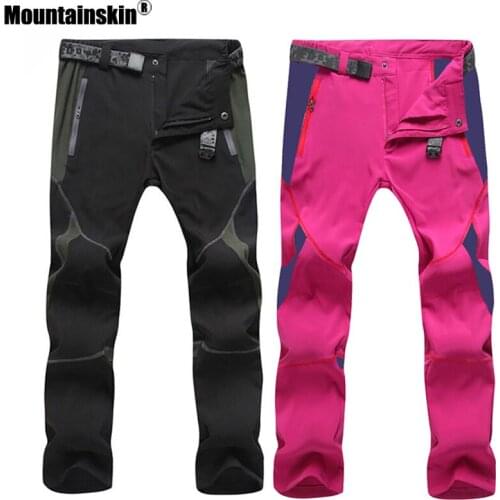 Mountainskin Mens Womens Summer Quick Dry Sports Pants Outdoor Hiking Fishing Trekking Camping Female Elastic Trousers VA208