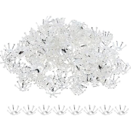 200Pcs Bulk 3D Metal Flower Spacer Beads Cap DIY Jewelry Findings 10 Mm