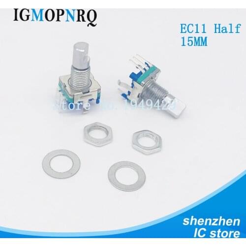 5PCS/LOT ,Rotary encoder,code switch/EC11/ digital potentiometer with switch 5Pin handle length 15mm Q