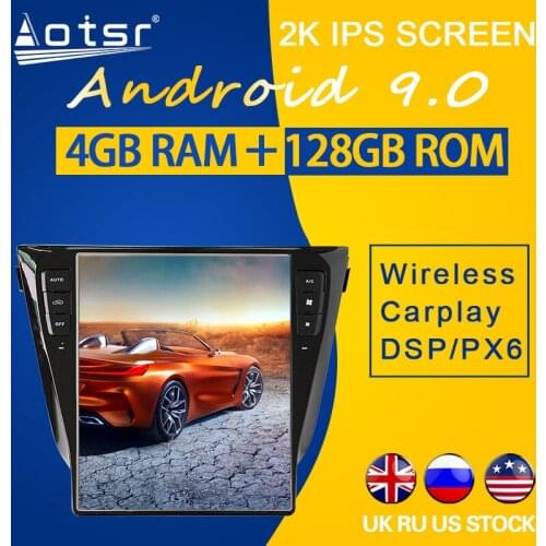 128GB ROM For Nissan Qashqai J11Rogue X-TRAIL 2013+ Android 9.0 Tesla Style PX6 Carplay Car GPS Navigation Multimedia Player