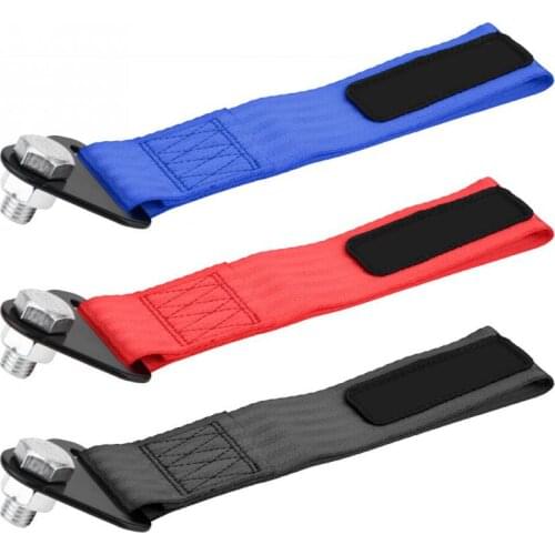 Racing Car Tow Strap Tow Rope Universal High Strength for Front Rear Bumper Towing Hook 3 Colors