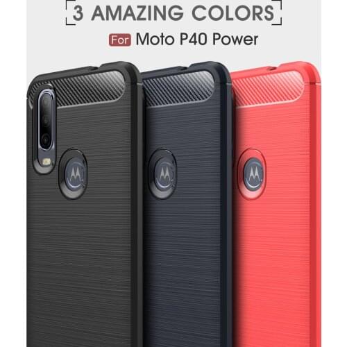 Carbon Fiber Cover Case For Motorola MOTO One Vision Macro Action Hyper One Fusion Soft Shockproof tpu Cover for Moto P40 Power