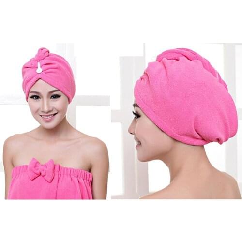 Lady Turban Microfiber Fabric Thickening Dry Hair Towel Super Absorbent quick-drying Hair Shower Towel Household Shower Cap