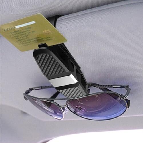 Car Sunglasses Holders Ticket Card Clip Glasses Mount Car Sun Visor Eyeglasses Case In Car Interior Accessory Auto Fastener Cip