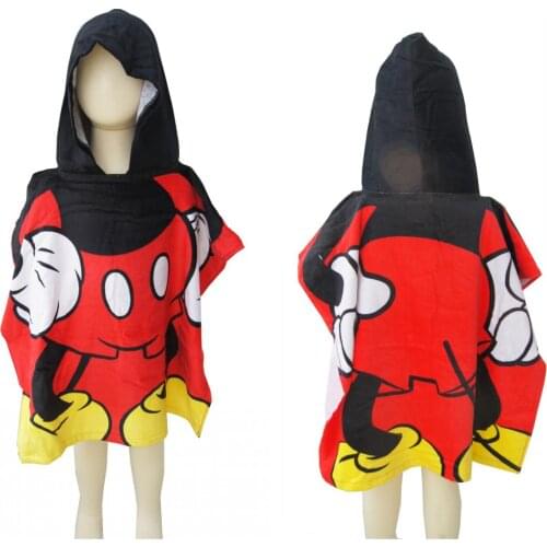 Disney Vampire Mickey Mouse Frozen Hooded Bath/Beach Towel Toddler Towel Cloak Poncho for 3-8 Years Old Children
