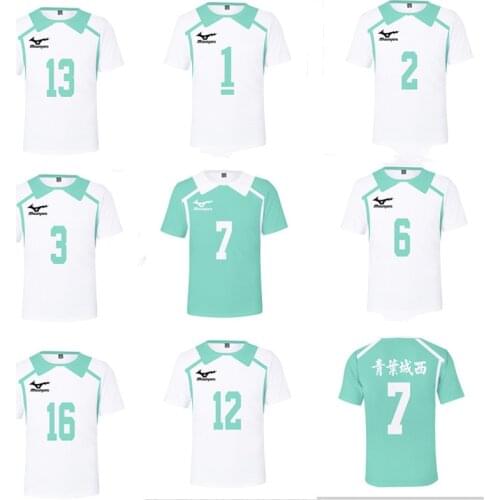 Costume Haikyuu!! Oikawa Tooru Cosplay T-shirt Aoba Johsai Volleyball Club Tops Kunimi Akira Iwaizumi Sportswear