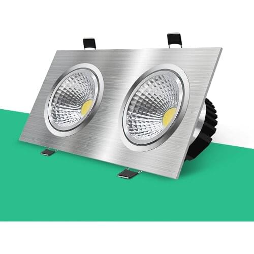 Square COB LED Recessed Downlight Lamp 14W 18W 24W 30W Led Spotlight Dimmable LED Light Ceiling AC 110/220V Indoor Lighting