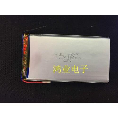 3.7V polymer lithium battery 1166121 12000MAH ultra large capacity mobile power Tablet PC Rechargeable Li-ion Cell