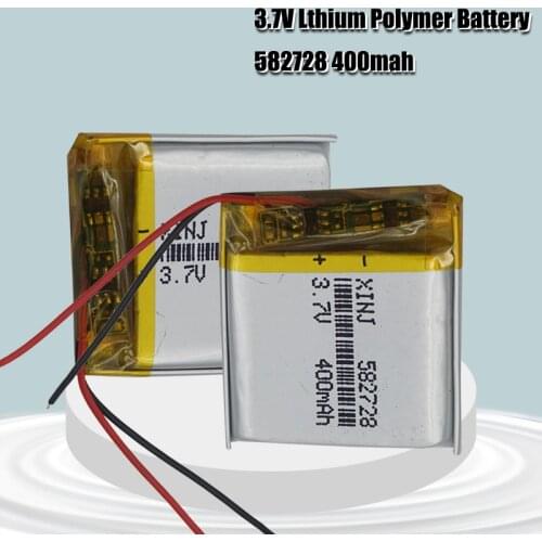 3.7V 400mAh 582728 Lithium Polymer Li-Po li ion Rechargeable Battery Lipo cells For Bluetooth speaker PDA notebook GPS
