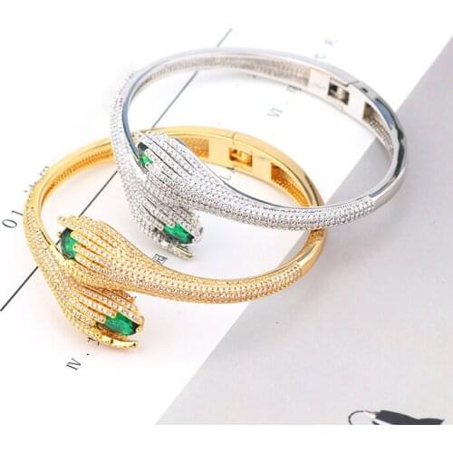 Fashion Hot Brand New Wedding Party Jewelry Women Move Stone Bracelets Stamen Luxury Party Zircon Blue Green Red Stone Bracelet
