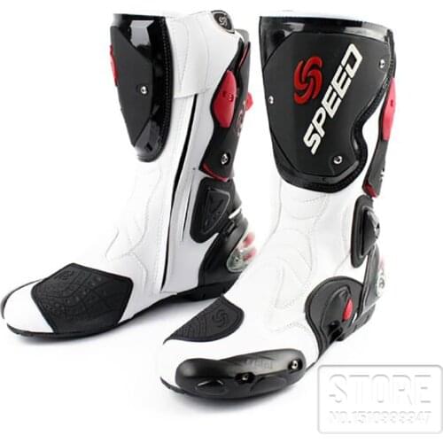 Mens Motorcycle Racing Boots Motorbike Protective Guards Shoes Gear Shift Microfiber Protection boots