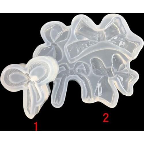 2020 New Transparent Silicone Mold Dried Flower Resin Decorative Craft Bow Mold epoxy resin molds For DIY jewelry