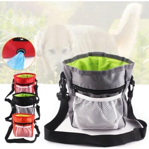 New Outdoor Pet Dog Treat Training Pouch Bag Snack Food Bag Dispenser 3 Ways To Wear