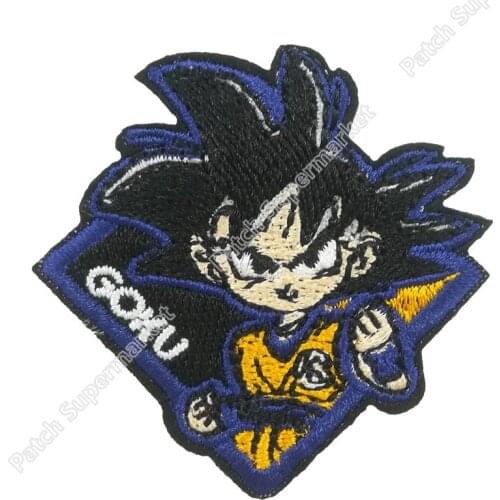 Dbz Goku Orange Patches for Backpack DIY Iron on Applique Japanese Anime Cosplay FULL Embroidered for clothing DIY for NC