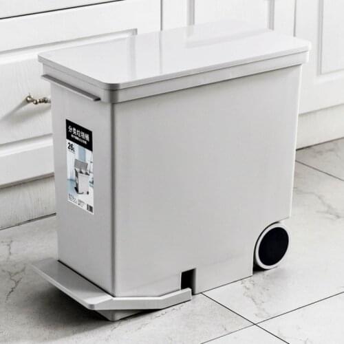 Nordic Creative Trash Can Luxury Kawaii Wet And Dry Sorted Waste Bin Kitchen Items Poubelle De Cuisine Cleaning Supplies BC50TB
