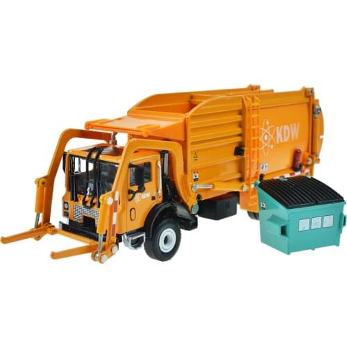 Plastic Car Model Barreled Garbage Carrier Truck Waste Material Transporter Vehicle Model Hobby Toys Kids Christmas Gift EE50GY