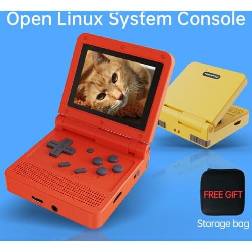 Handheld Game Console Flip Linux System Retro Game Console 64 bit Portable Video Game Console For PS1 NES SFC