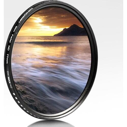 Adjustable ND2-400 Mid-gray Lens SLR Camera Filter To Reduce The Amount of Light and Restore Colors