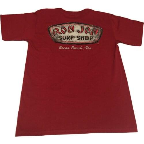 ~Ron Jon Surf Shop~Cocoa Beach Fl~ Souvenir Shop Red T-Shirt~Size Medium