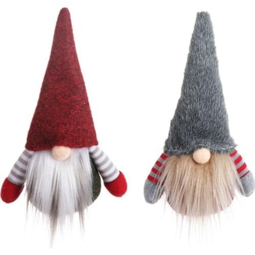 Christmas Striped Cap Faceless Gnome Santa Pendant Nordic Gnome Land God Old Man Doll Christmas Tree Hanging Home Decor Navidad