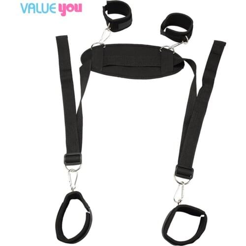 SM sex toy couple handcuffs neck ankle cuffs sex abuse bondage restraint slave belt adult game